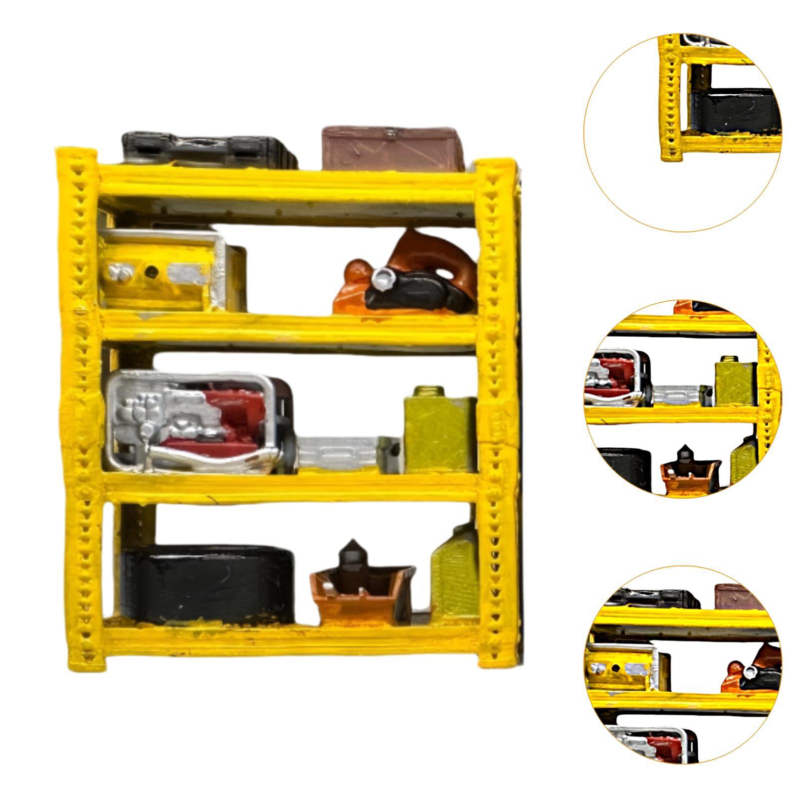 Auto Repair Shop Layout - 1/64 Araba Garajı Tamir Rafları Diorama